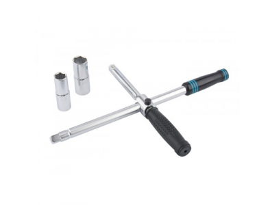 Ключ-крест баллонный, складной с изменяющимся рычагом,17mm, 19mm, 21mm, 23mm, CrV, хромир.//Gross