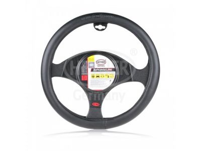 Чехол на руль Premium черный d 37-39 см