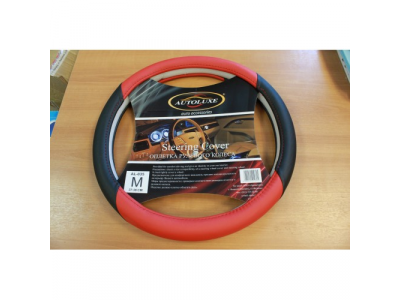 Оплетка д/руля AL-035 (красн.) M