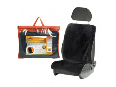 Накидка на сиденье меховая "AIRLINE" Черный (австралийская овчина) 1шт