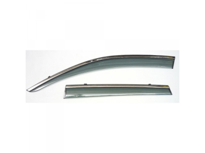 Ветровики Artway Audi Q3 13- с металл. хром-молдингом