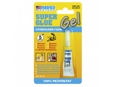 Суперклей-гель ABRO MASTERS, 3 г