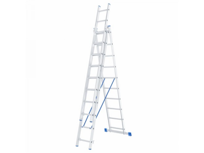 Лестница, 3 х 10 ступеней, алюминиевая, трехсекционная // СИБРТЕХ // Pоссия от СИБРТЕХ Лестница, 3 х 10 ступеней, алюминиевая, трехсекционная // СИБРТЕХ // Pоссия