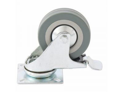 Колесо поворотное с тормозом d-50 мм., крепление платформенное СИБРТЕХ