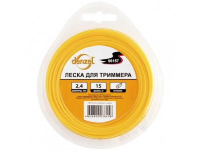 Леска для триммера звезда, 2.0мм х 15м// Denzel //Россия