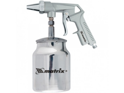 Пистолет пескоструйный с нижним бачком, пневматический// MATRIX от MATRIX Пистолет пескоструйный с нижним бачком, пневматический// MATRIX