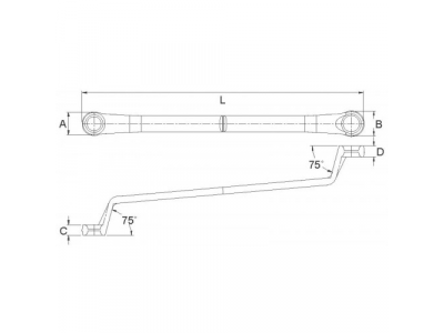 Ключ накидной 24х27мм