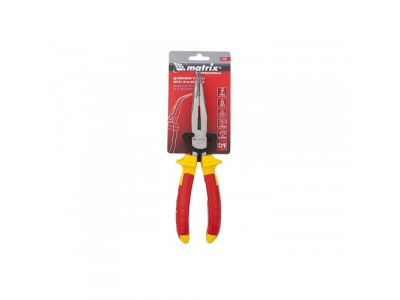 Длинногубцы изогнутые Insulated, 200мм, двухкомпонентные рукоятки// MATRIX PROFESSIONAL