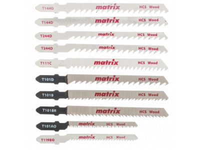Набор полотен для электролобзика по дереву, 10 шт, T-SET1007 Matrix