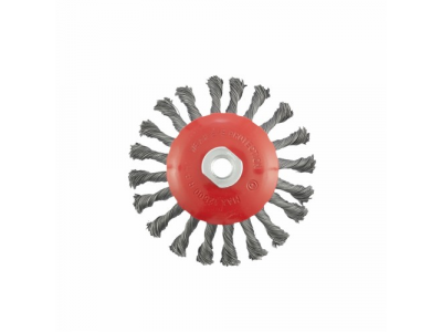 Щетка для УШМ, 125 мм, М14, "тарелка", крученая проволока 0,5 мм// MATRIX