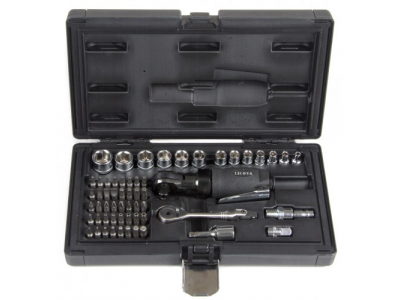 Пневмотрещотка 2в1 3/8" 34 Нм (3,5 кГм), в наборе, 59пр.