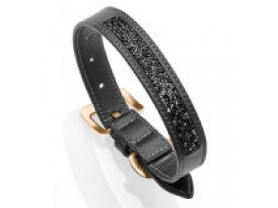 Ошейник для небольших собак Mercedes-Benz Crystal Dog Collar, Small, Black / Pink Gold