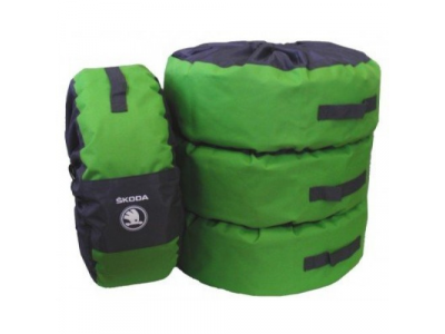 Комплект чехлов для колес легковых автомобилей Skoda, размер 14-18 дюймов от VAG Комплект чехлов для колес легковых автомобилей Skoda, размер 14-18 дюймов