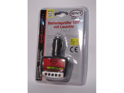 Тестер АКБ с лампой подсветки 2 в 1 от HEYNER Тестер АКБ с лампой подсветки 2 в 1