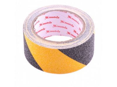 Лента клейкая противоскользящая, черно-желтая 50 мм x 5 м Matrix