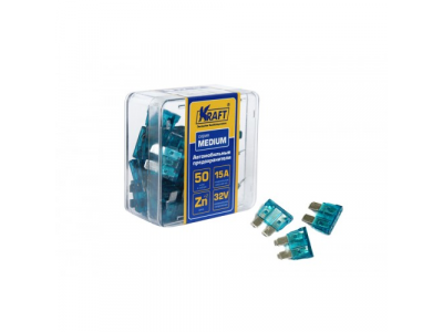 Набор предохранителей 15А (MEDIUM 50шт) пласт.кор.